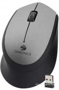 Zebronics Swing Grey Wireless Optical Mouse Mouse(USB, Grey)